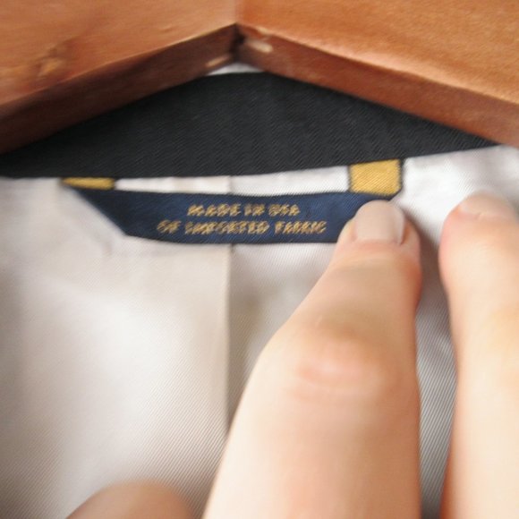 Brooks Brothers Wool Sport Coat Size 46R Vitale 1818 Regent Fit Black Peak - Picture 5 of 13